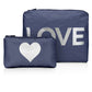 HiLove Set of Two - Organizational Packs - Navy LOVE & Heart